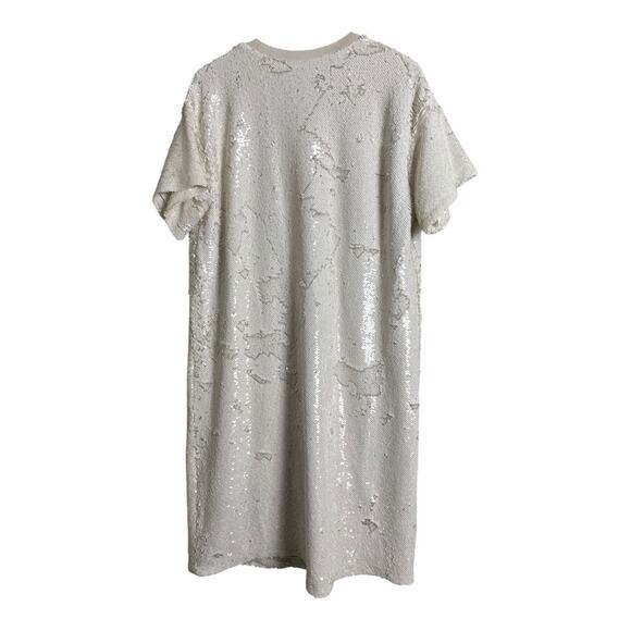 Elegant White Sequin Dress - Picture 4 of 8
